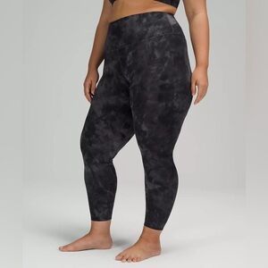 Lululemon Align High-Rise Pant 25" Leggings in Diamond Dye Pitch Grey, Size 14